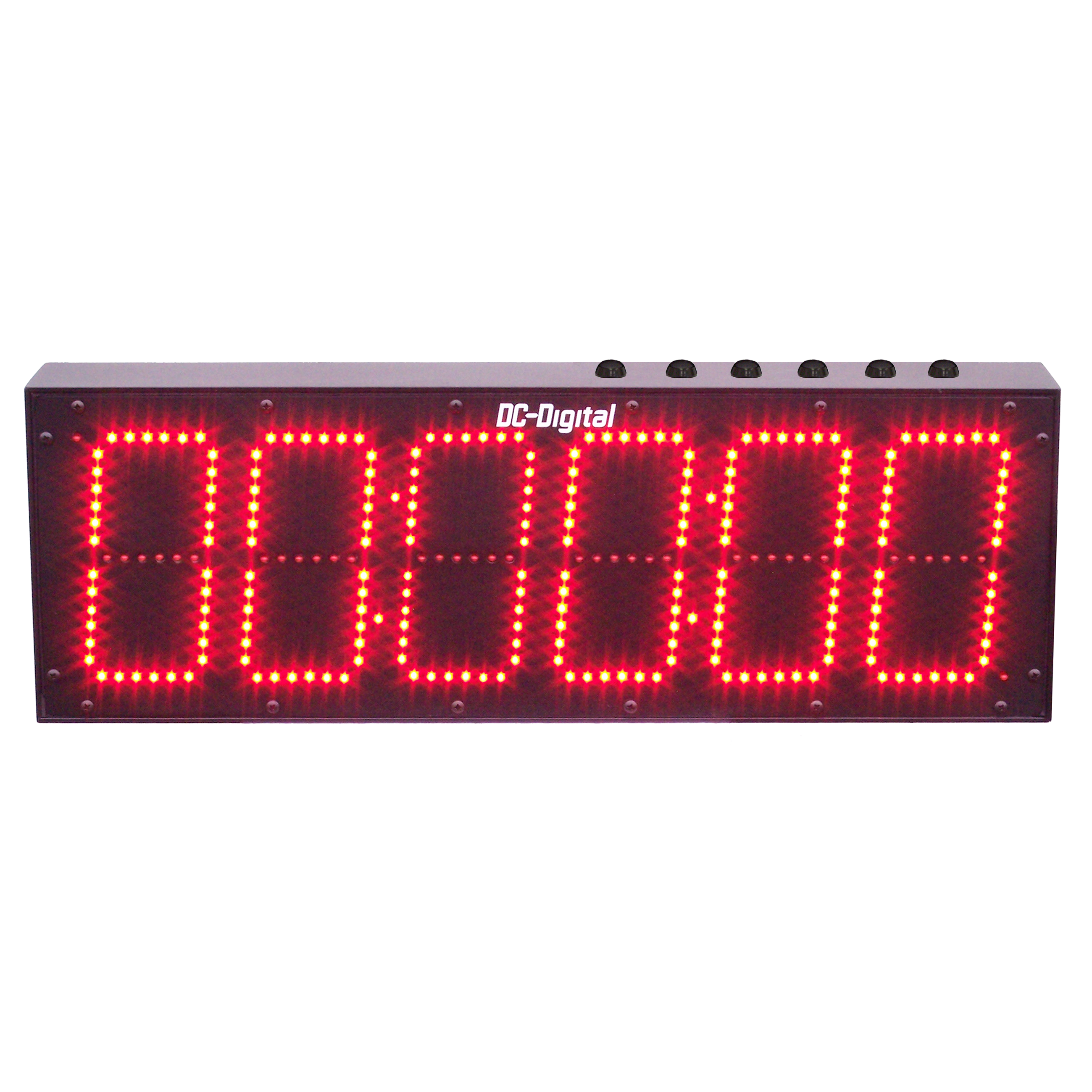 (DC-606T-DN-IN) 6.0 Inch LED, 6 Digit Hours-Minutes-Seconds, Push-Button Controlled, Digital Countdown Timer (INDOOR)