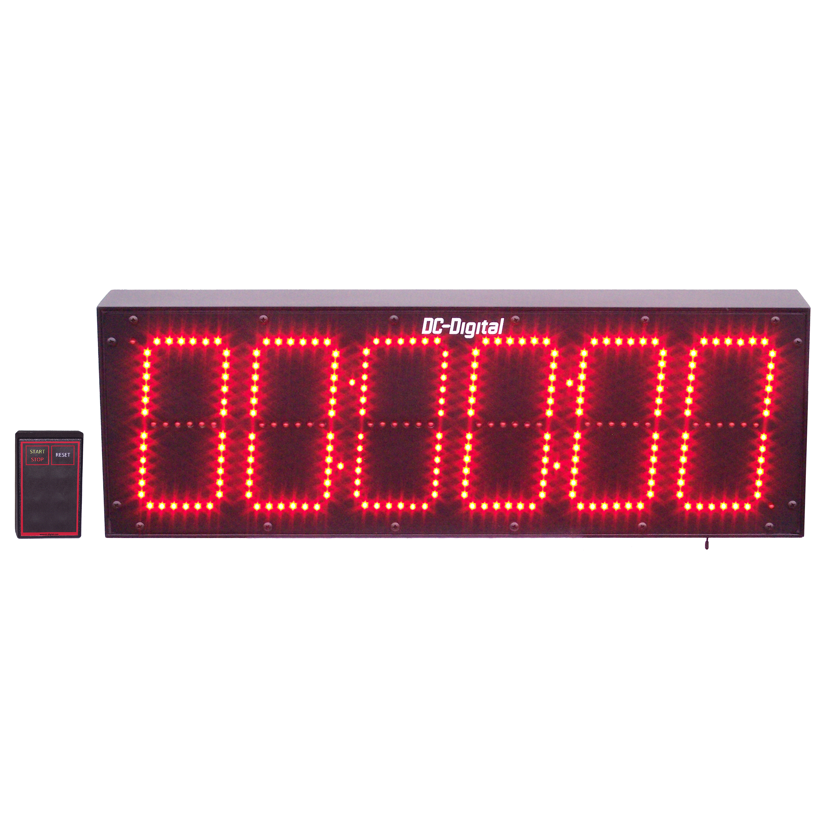 (DC-606T-UP-W-IN) 6.0 Inch LED Digital, RF-Wireless Handheld Controlled, Count Up Timer, Hours, Minutes, Seconds (INDOOR)