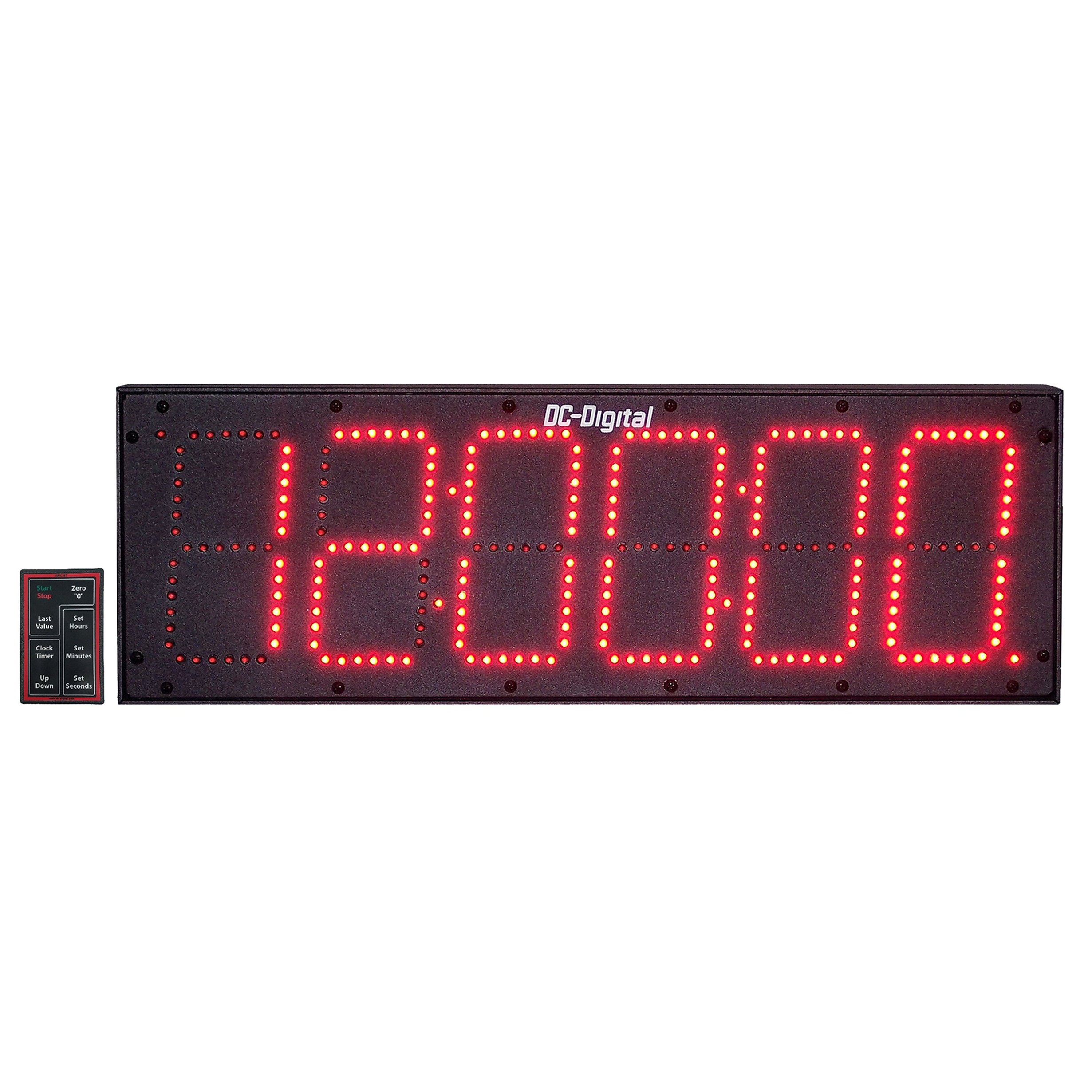 (DC-606UTW) 6.0 Inch LED, RF-Wireless Controlled, Count Up, Countdown Timer, Time-of-Day Clock, Hours, Minutes, Seconds (OUTDOOR)