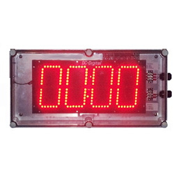 Digital countdown timer with 6 inch digits bcd rotary set switches and nema 4x enclosure