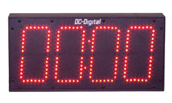 (DC-60T-UP-TERM) 6.0 Inch LED Digital, Multi-Input (PLC-Relay-Switch-Sensor) Controlled, Count Up Timer, Shift Digit Technology (OUTDOOR)