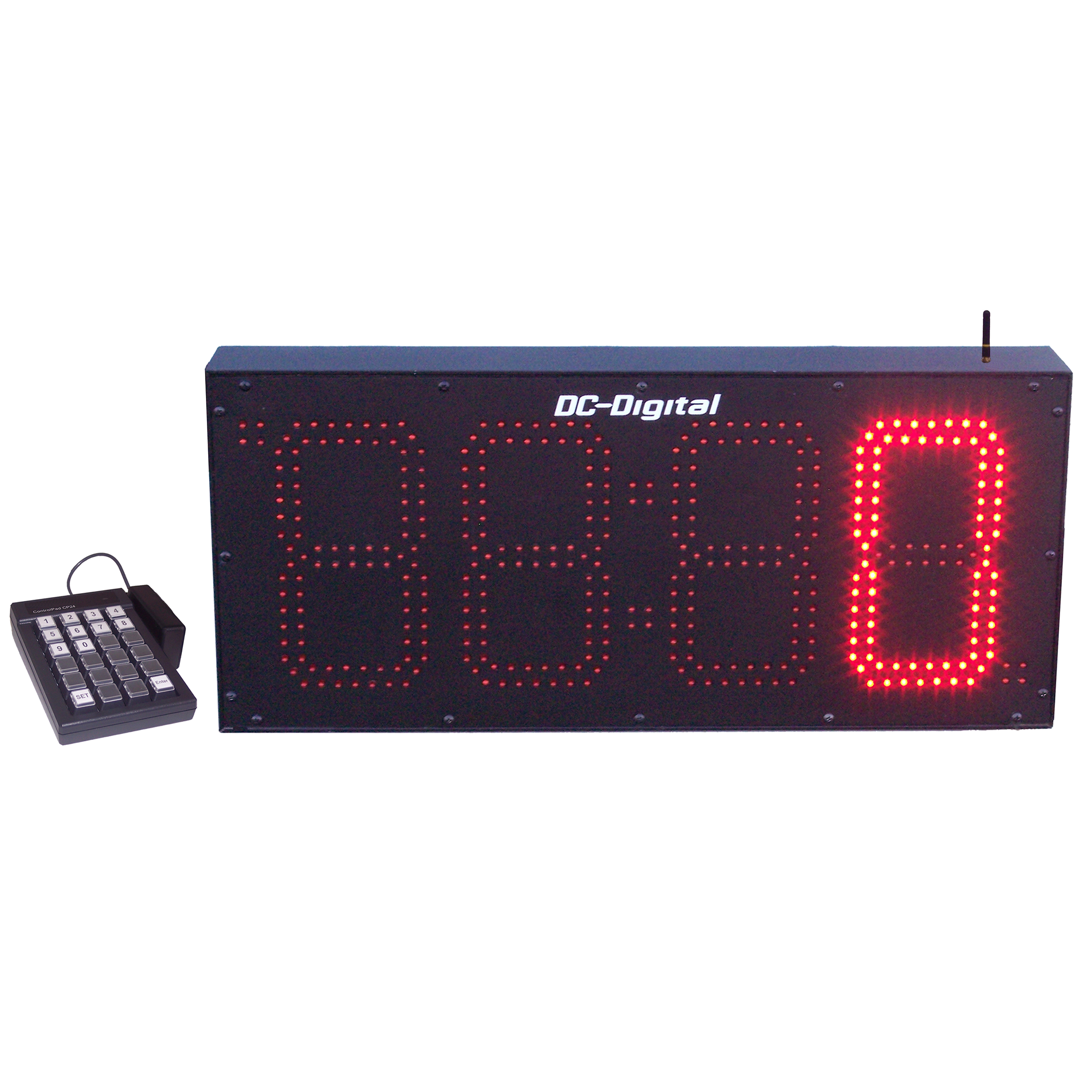(DC-80-Static-Key-W) 8 Inch LED Digital, Wireless Remote Keypad Controlled, Static Number Display (OUTDOOR)