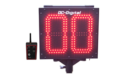 (DC-802T-DN-W-PITCH-INNING) Portable Battery Operated, RF-Wireless High Powered Remote Controlled, 8 Inch LED Digital Pitch Inning Countdown  Timer-Clock (OUTDOOR)