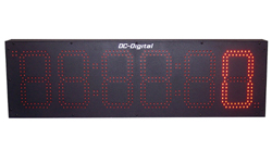(DC-806C-Term-IN) 8.0 Inch, 6 Digit, LED Digital Multi-Input Counter that accepts: PLC, Relay, Switch, Sensor Inputs (PNP, Contact Closure) (INDOOR)