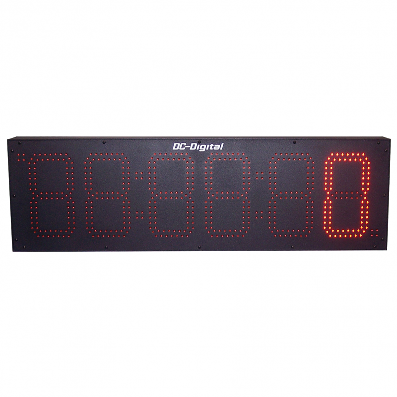 (DC-806C-Term-IN) 8.0 Inch, 6 Digit, LED Digital Multi-Input Counter that accepts: PLC, Relay, Switch, Sensor Inputs (PNP, Contact Closure) (INDOOR)