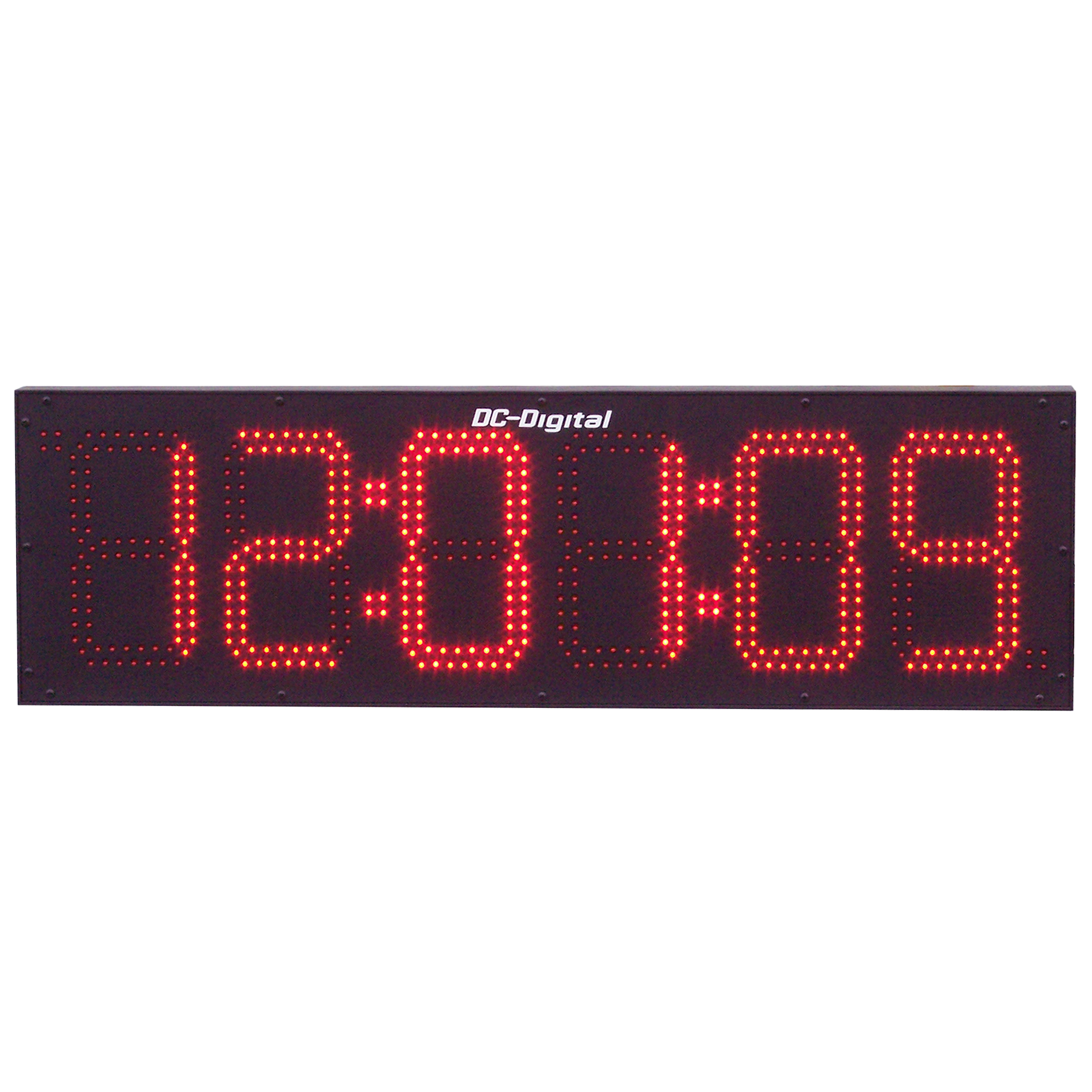 (DC-806N) 8.0 Inch LED, 6 Digit, Network NTP Server Synchronized, Web Page Configurable, Atomic Digital Time of Day Clock (OUTDOOR)