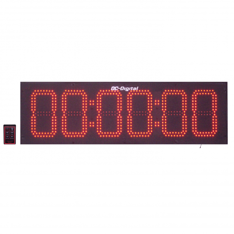 (DC-806T-DN-W) 8.0 Inch LED, 6 Digit Hours-Minutes-Seconds, RF-Wireless Remote Controlled, Digital Countdown Timer (OUTDOOR)