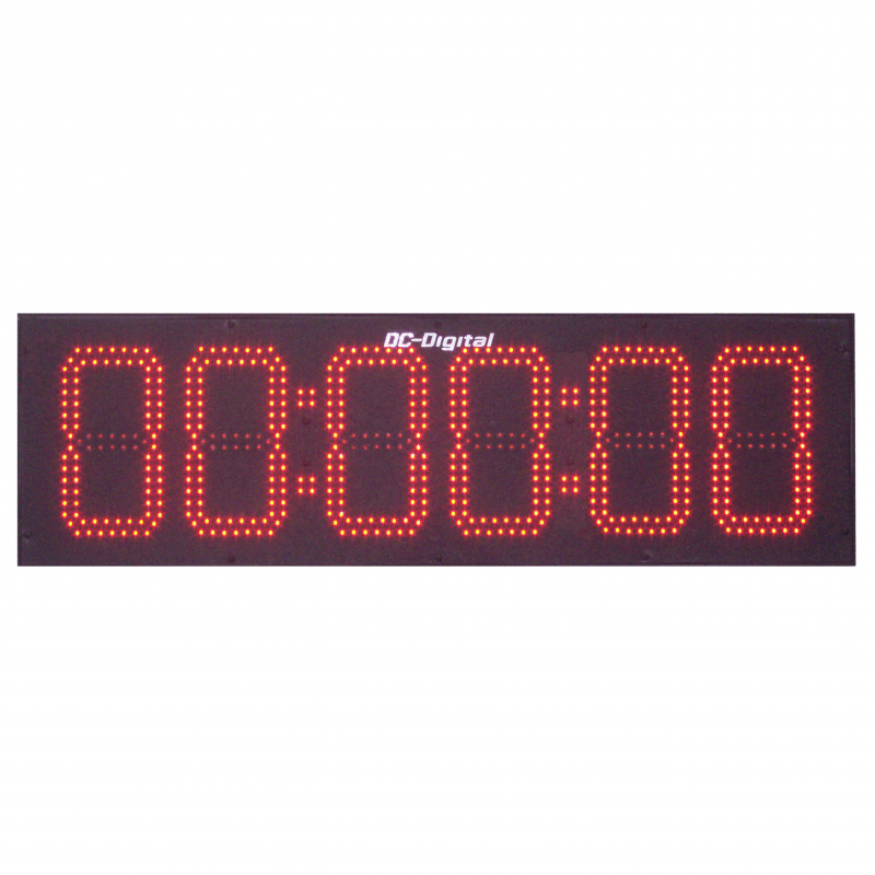(DC-806T-UP) 8.0 Inch LED Digital, Push-Button Controlled, Count Up Timer, Hours, Minutes, Seconds (OUTDOOR)
