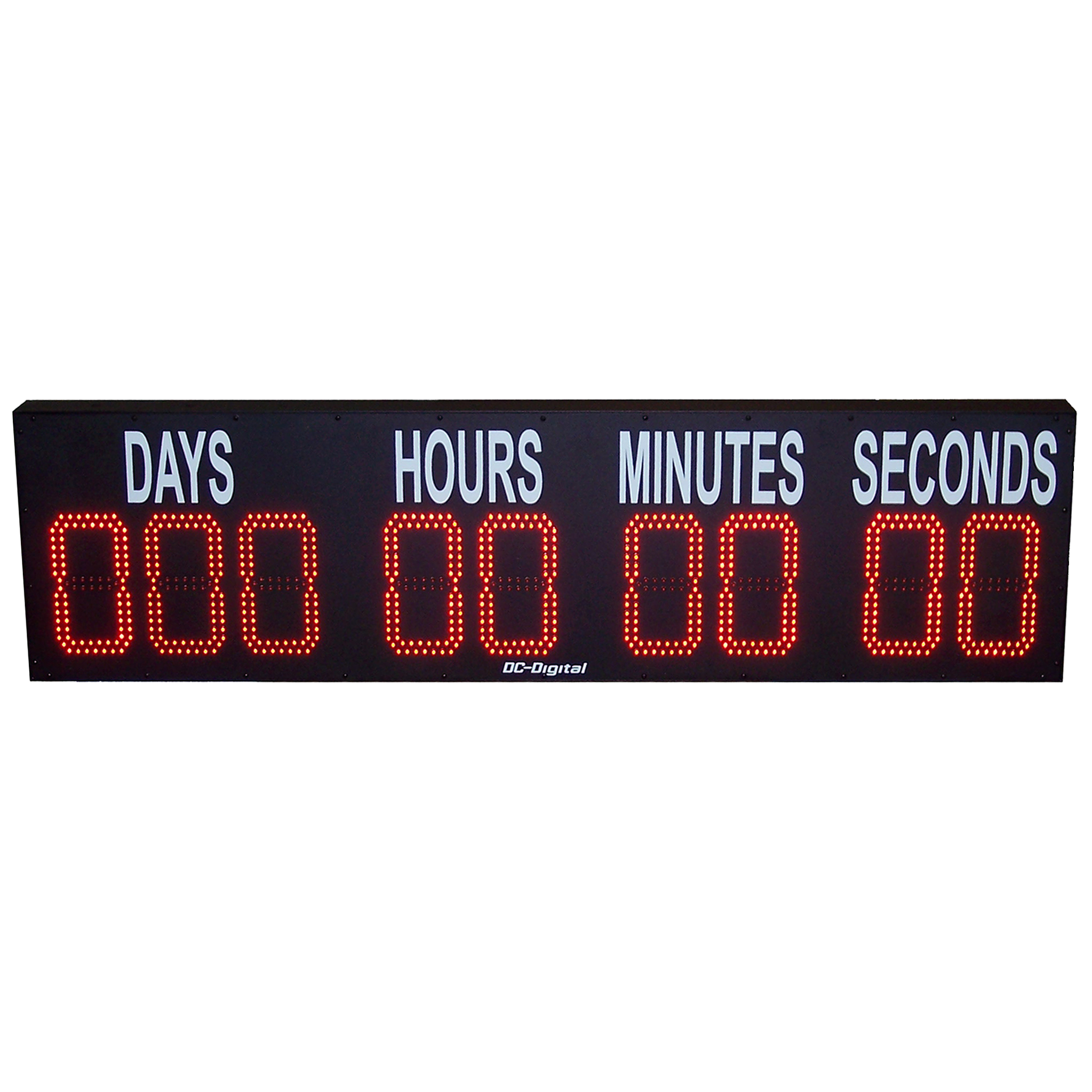 (DC-809T-DN-IN) 8.0 Inch LED Digital, Push-Button Controlled, Countdown Timer, Days, Hours, Minutes, Seconds (INDOOR)