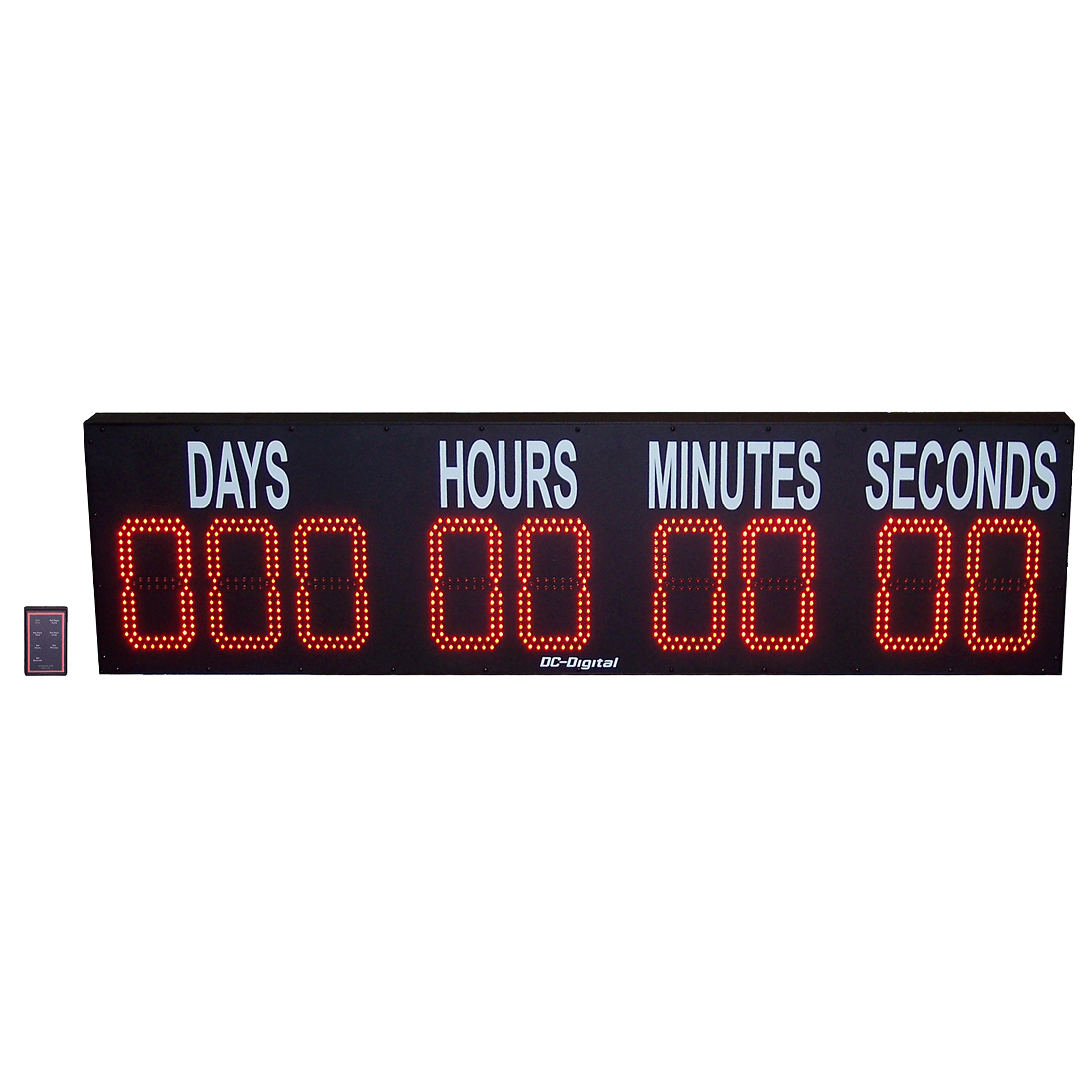 (DC-809T-DN-W) 8.0 Inch LED Digital, RF-Wireless Handheld Controlled, Countdown to a Special Event Timer, Days, Hours, Minutes, Seconds (OUTDOOR)