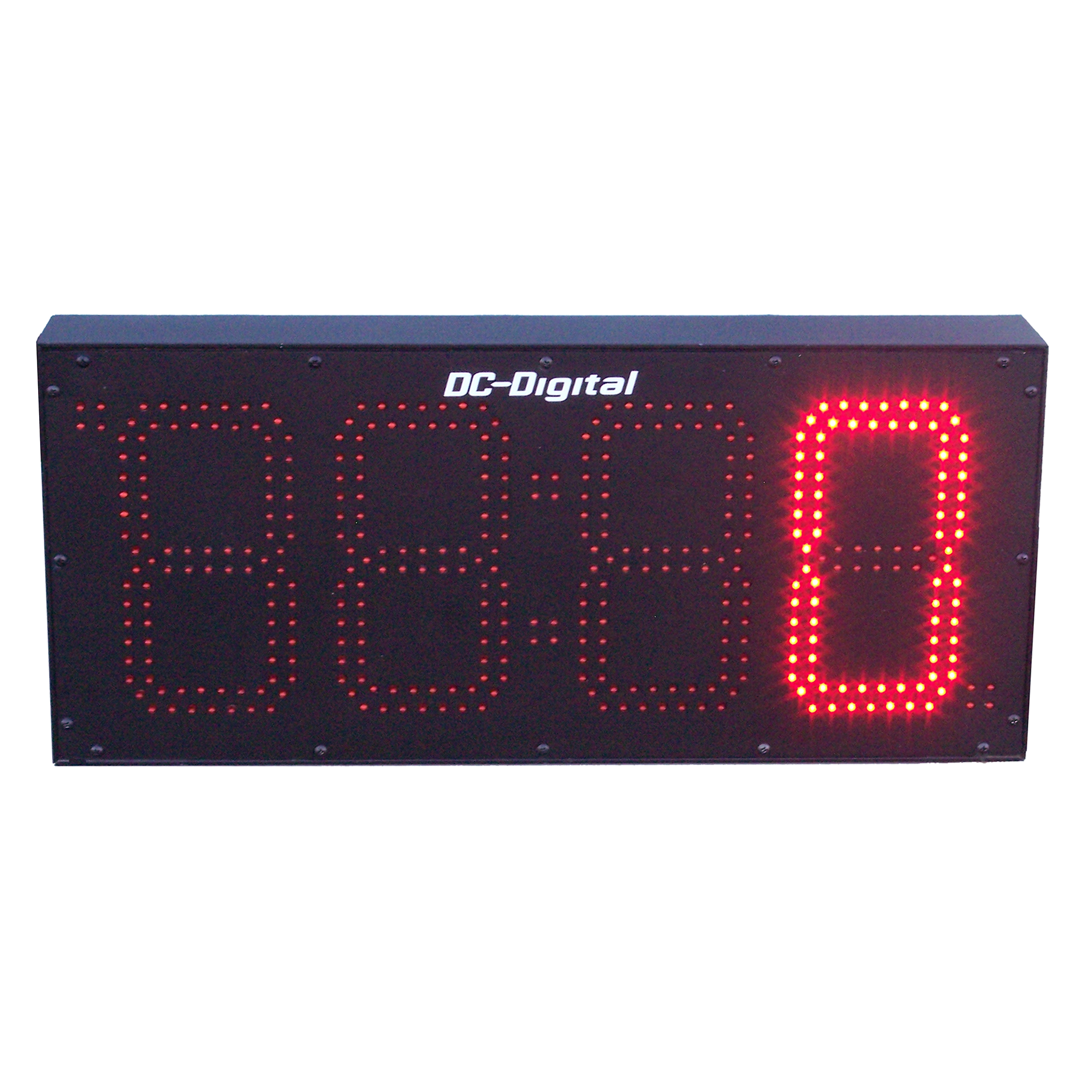 (DC-80C-Term) 8.0 Inch LED Digital Multi-Input Counter that accepts: PLC, Relay, Switch and Sensor Input Controls (OUTDOOR)