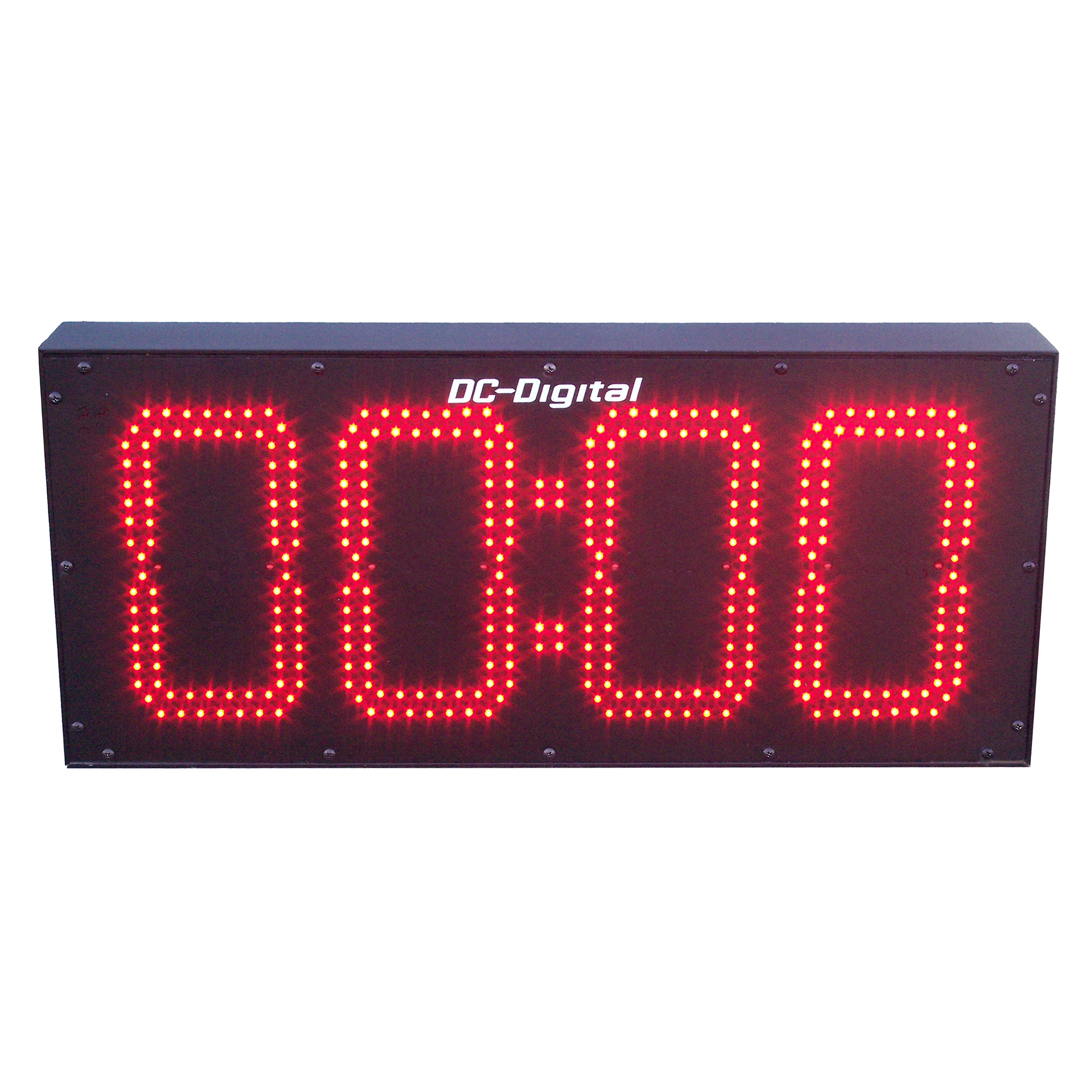 (DC-80N-T-DN-UP-Static-IN) 8.0 Inch LED Digital, Network Connected, Web Page Controlled, Count Up timer, Countdown Timer, Time of Day Clock and Static Number Display (INDOOR)
