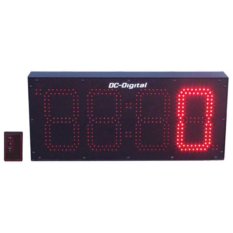 (DC-80T-UP-DAYS-W) 8.0 Inch LED Digit, RF-Wireless Remote Handheld Controlled, Count Up by Days Timer (OUTDOOR)