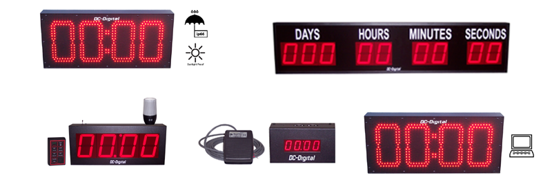 Digital LED Count Up, Countdown & Multi-Function Timers