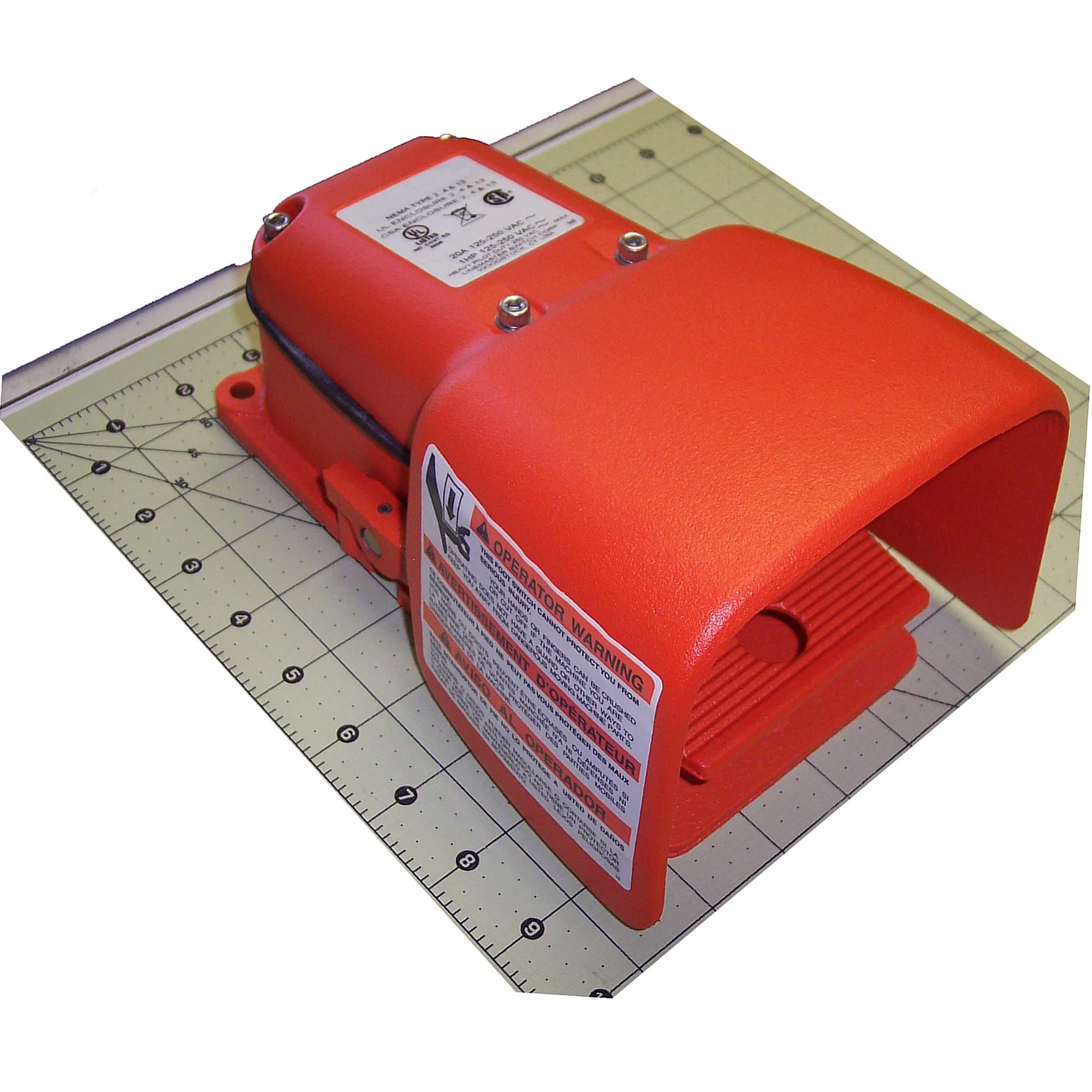 (DC-Foot-Shield-25) Shrouded Foot Switch with 25 Foot Cord