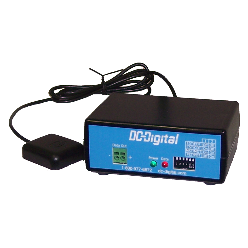 (DC-GPS-MI-2-WR-Master) Master Clock Transmitter with GPS Receiver Synchronized, 4-Wire Data Output