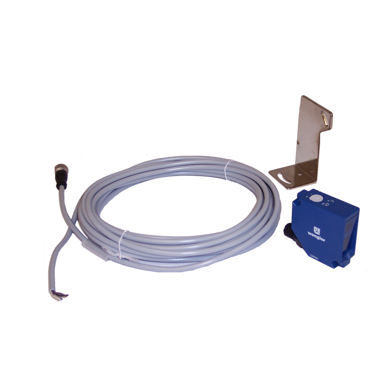 (DC-OPT-2151-Sensor) Photoelectric Sensor, Diffused w/ Background Suppression, 50-400mm Range, Light-on/dark-on, PNP, 800 Hz Switching Frequency, 4-pin M12
