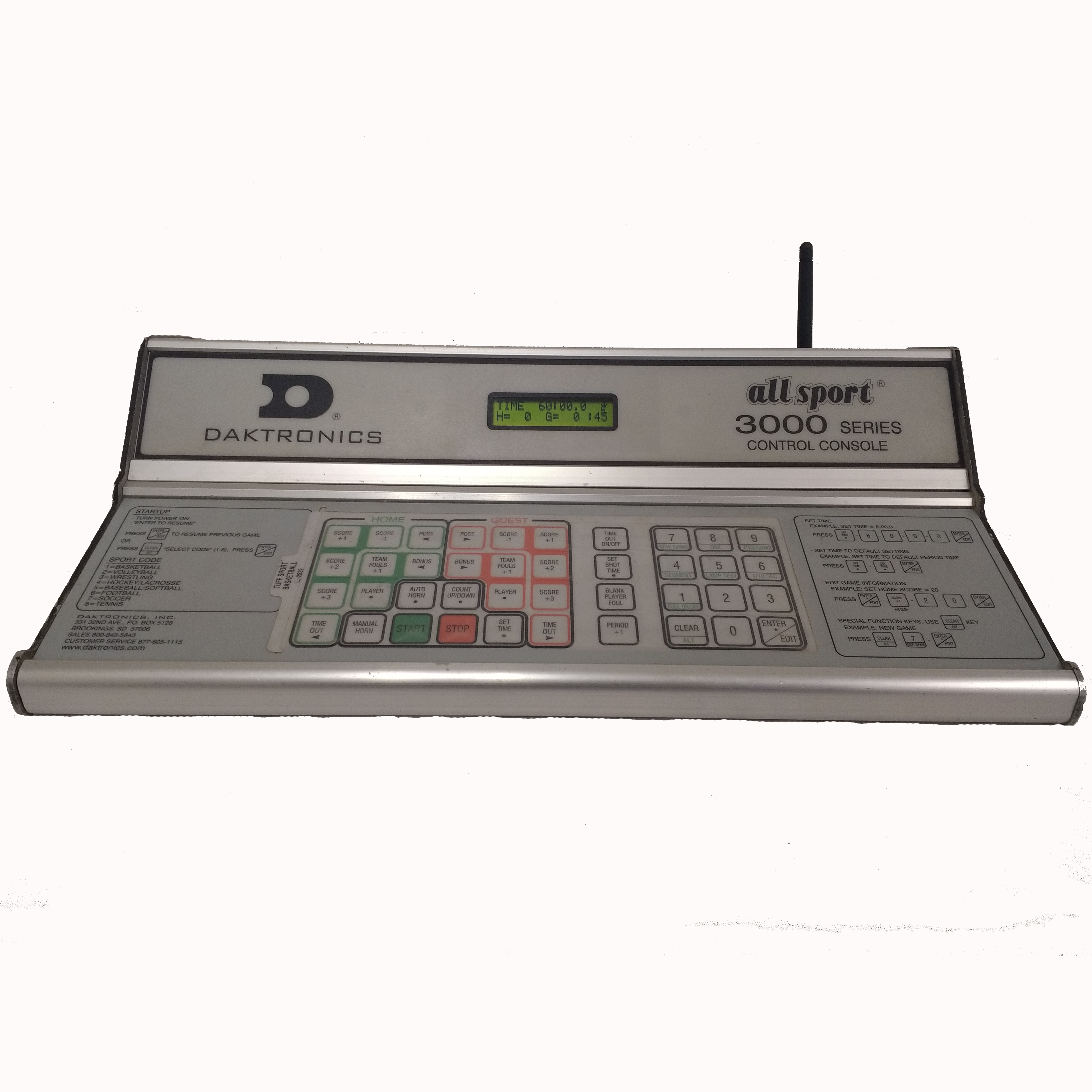 (0A-1196-0108) Daktronics All Sport 3000 Wireless GEN IV,V Controller (Refurbished)