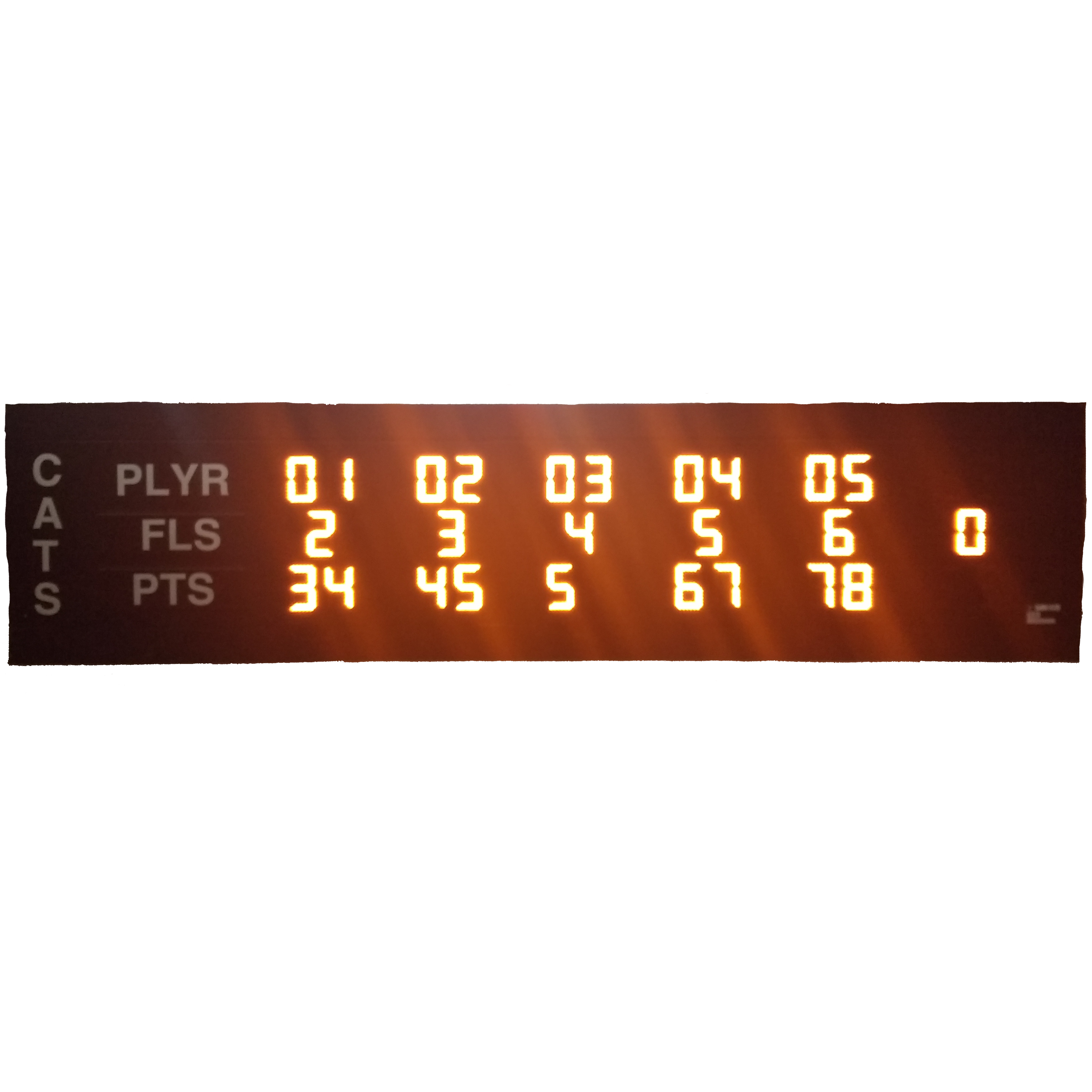 (0Z-9356-5101A) Daktronics Basketball, Volleyball, Wrestling LED Wired Stat Panel Set (Refurbished INDOOR)