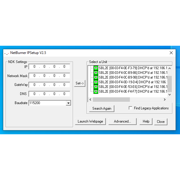 IP-Setup - "Free" program used to locate DC-Digital network device's (Click the link below "More Details" to download!)