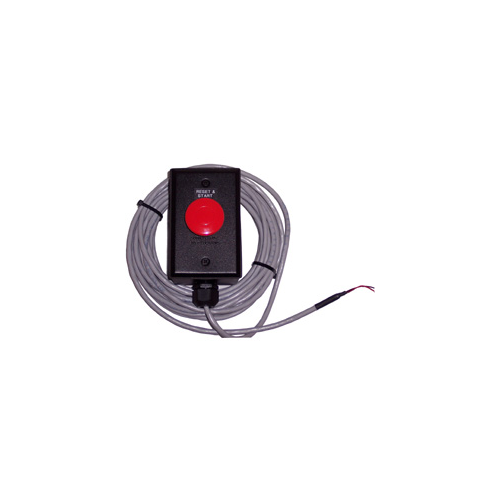 (SW-1-HD-RED) 1-Heavy Duty Momentary Actuation Red 40mm Palm Switch, Junction Box, 25Ft. Cable