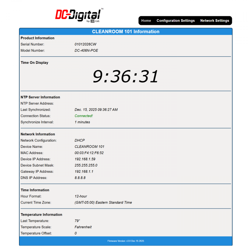 (DC-Version-3.0-Upgrade) Upgrade from Versions 1.0 & 2.0 NTP Network Time of Day Clocks