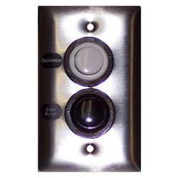 (SW-RMSS-1) Dual Momentary Switches, Stainless Plate
