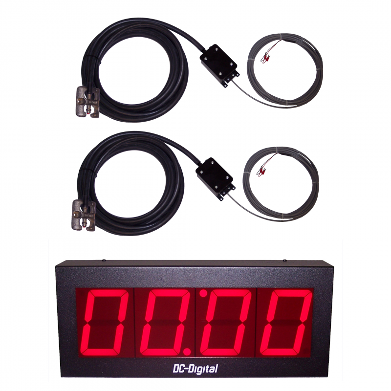(DC-40T-UP-VEH) 4.0 Inch LED Digital, Pneumatic Switch Controlled, Count Up Timer-Clock (Vehicle Service Stations, Drive Throughs (Thru), Garages)