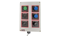 (WRC-6T-WIRED-NEMA) Wired NEMA 4X Enclosed Down-Timer Controller with Heavy Duty Push-Button Switches