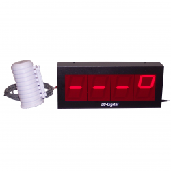 (DC-40-TEMP) 4.0 Inch LED Digital Temperature Display and Wired Probe (25ft. Wiring Harness)