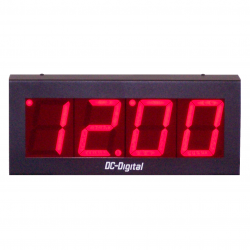 (DC-40S) 4.0 Inch LED, Push-Button Controlled, Desk or Wall Mount, Time of Day Digital Clock (Non-System)