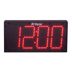 (DC-60S) 6.0 Inch LED, Push-Button Controlled, Wall Time of Day Digital Clock, (OUTDOOR, Non-System)