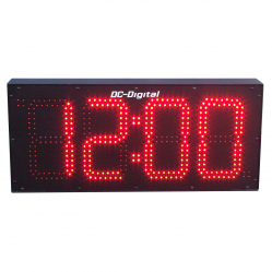 (DC-80S) 8.0 Inch LED, Push-Button Controlled, Wall Mount, Time of Day Digital Clock, (OUTDOOR, Non-System)