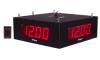 (DC-40S-W-Quad) (4) 4.0 Inch LED, RF-Wireless Handheld Controlled, Quad 4-Sided, Time of Day Digital Clocks, All-in-One Enclosure (1 Master - 3 Secondary's)