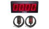(DC-40T-UP-ROCK-PKG) Rock Climbing Wall Timer Package, 4 Inch LED Digital, Dual Remote Palm Switch Controlled, Count Up Timer, Shift Digit Technology