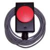 (SW-1-HD-60-RED) 1-Heavy Duty Momentary Actuated 60mm Red Palm Switch, Weatherproof Junction Box, 25ft. Cabling and Cable Gland