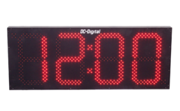 Outdoor Time Display, High Visibility Display, 15 Inch LED Clock, High Brightness Clock, Custom LED Display, Municipal Clock, Made in USA Clock, Recreational Park Display, DC-150S