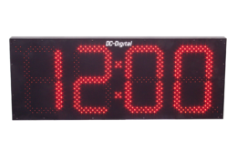 Outdoor Time Display, High Visibility Display, 15 Inch LED Clock, High Brightness Clock, Custom LED Display, Municipal Clock, Made in USA Clock, Recreational Park Display, DC-150S