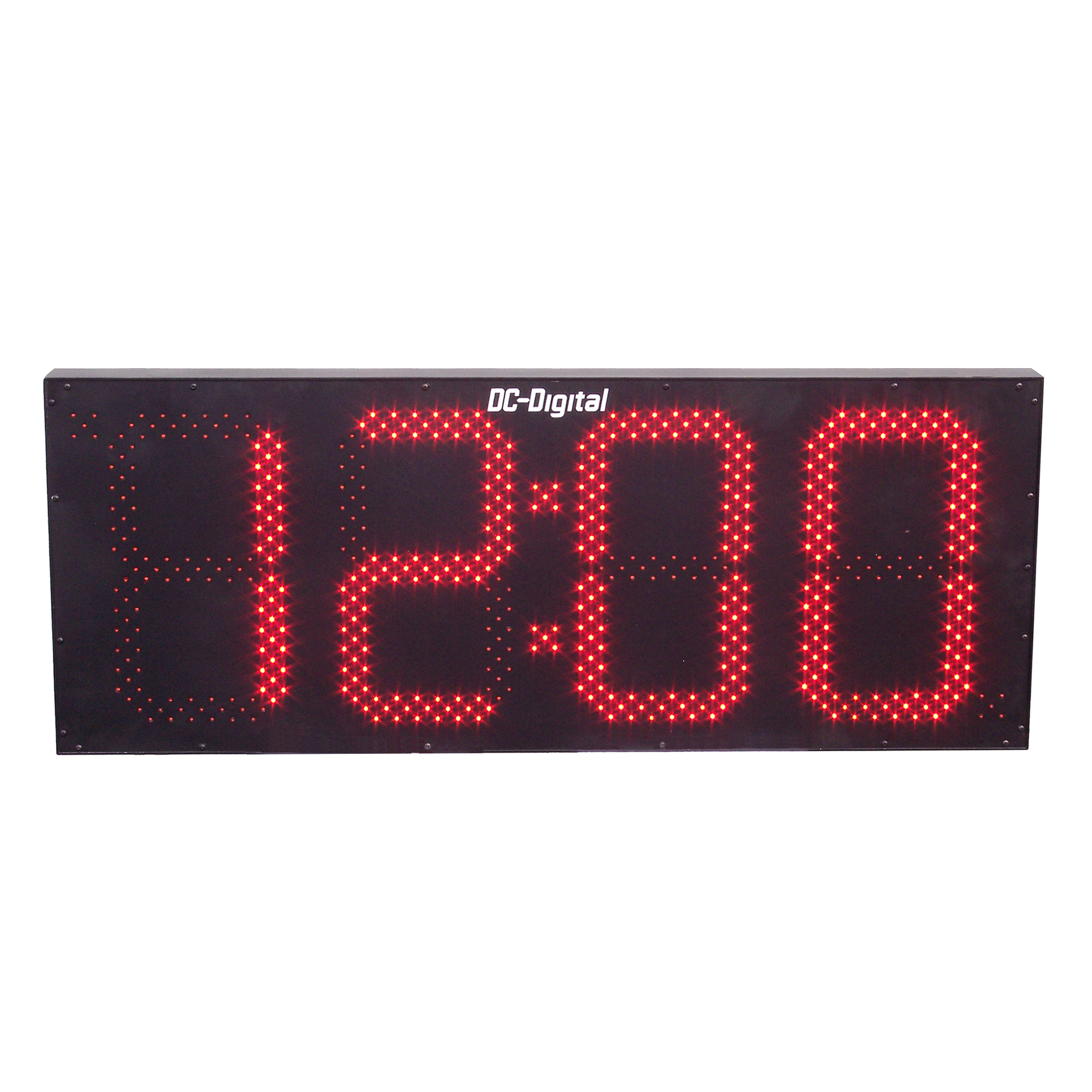 Outdoor Time Display, High Visibility Display, 15 Inch LED Clock, High Brightness Clock, Custom LED Display, Municipal Clock, Made in USA Clock, Recreational Park Display, DC-150S