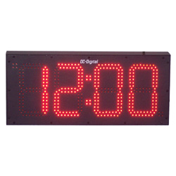 Large outdoor LED Clock, Industrial Display, Outdoor Display, Static Display, IP66, Aluminum Enclosure, 8 Inch LED Display, High Visibility Display, Industrial Automation Display, Production Data Display, Static Display