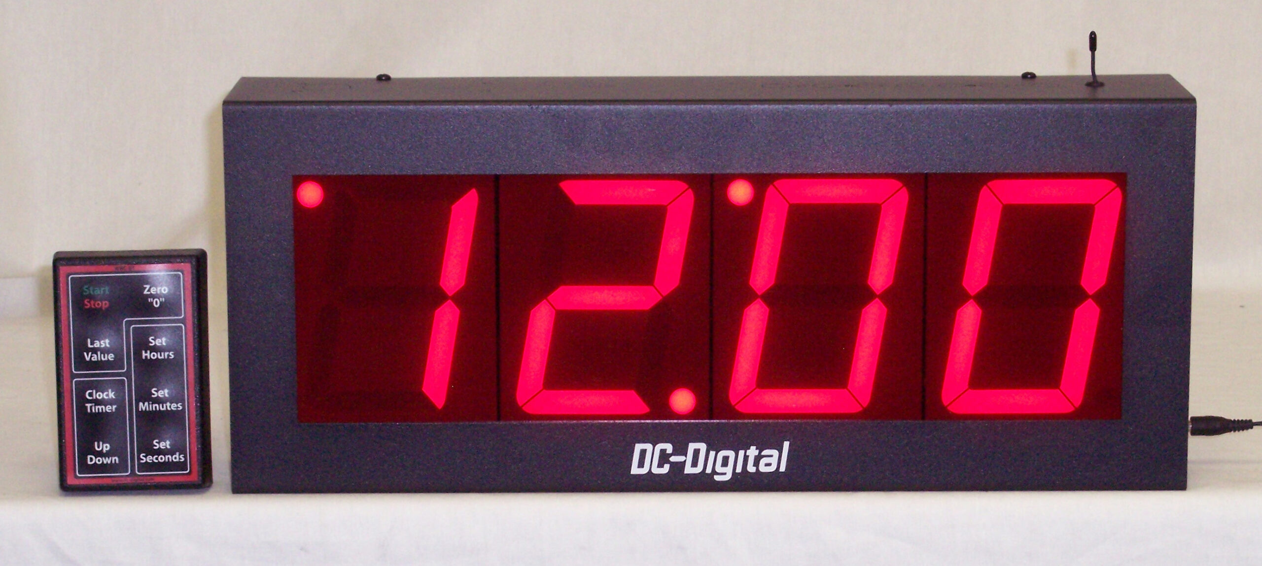 4.0 Inch LED Wireless Universal Timer and Clock, DC-40UTW-A, Digital Countdown Clock, Digital Count Up Clock, Operations Timer, Production Timing System, Countdown Display, Time Tracking Display, Wall Mount Timer, Made in USA Timer, DC-40UTW, Digital Countdown Clock, Digital Count Up Clock, Operations Timer, Production Timing System, Countdown Display, Time Tracking Display, Wall Mount Timer, Made in USA Timer, DC-40UTW