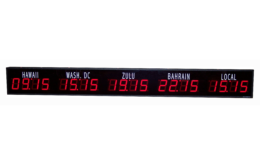 Time Zone Clock, Multi Time Zone Clock, World Clock, Digital Clock, LED Clock, Synchronized Clocks, Logistics Time Display, Corporate World Clock, 12-24 Hour Clock, Multiple Location Clock