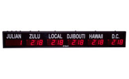 Military Clock, Time Zone Clock, Julian Date Clock, World Clock, Synchronized Clock, Government Time Display, Military Operations Clock, Professional LED Clock, Custom Built to Order