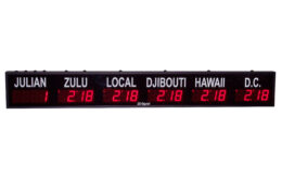 Military Clock, Time Zone Clock, Julian Date Clock, World Clock, Synchronized Clock, Government Time Display, Military Operations Clock, Professional LED Clock, Custom Built to Order