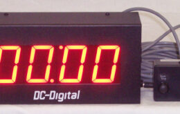 Production Timing Display, Sorting Department Timer, USPS Sorting Timer, Workplace Efficiency Timer, Large LED Timer, Red LED Timer, Count Up Display, Industrial LED Display, Start Stop Timer