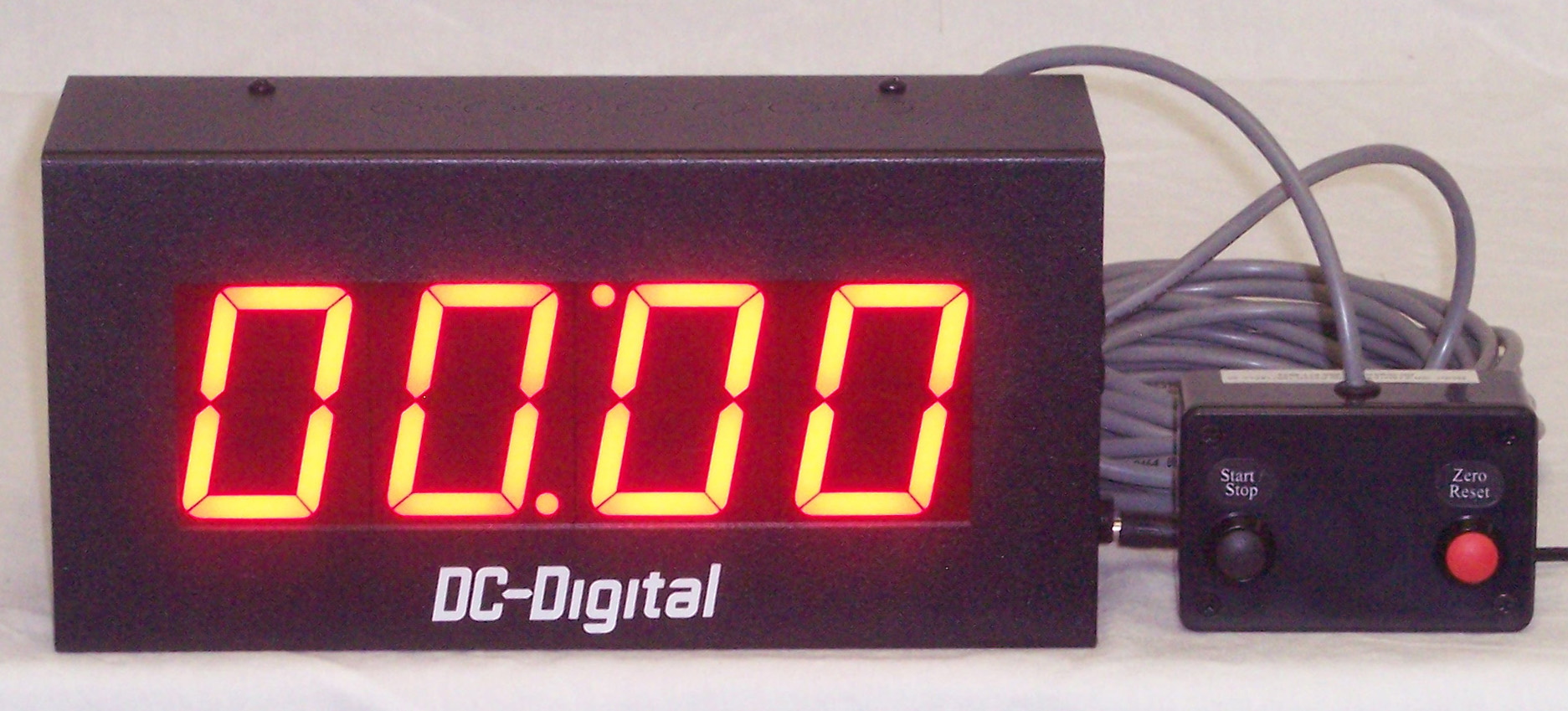 Production Timing Display, Sorting Department Timer, USPS Sorting Timer, Workplace Efficiency Timer, Large LED Timer, Red LED Timer, Count Up Display, Industrial LED Display, Start Stop Timer