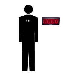 DC-40 timer with 6 foot silhouette of man