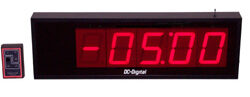 4 inch LED digital wireless countdown timer with count up feature after reaching 00:00