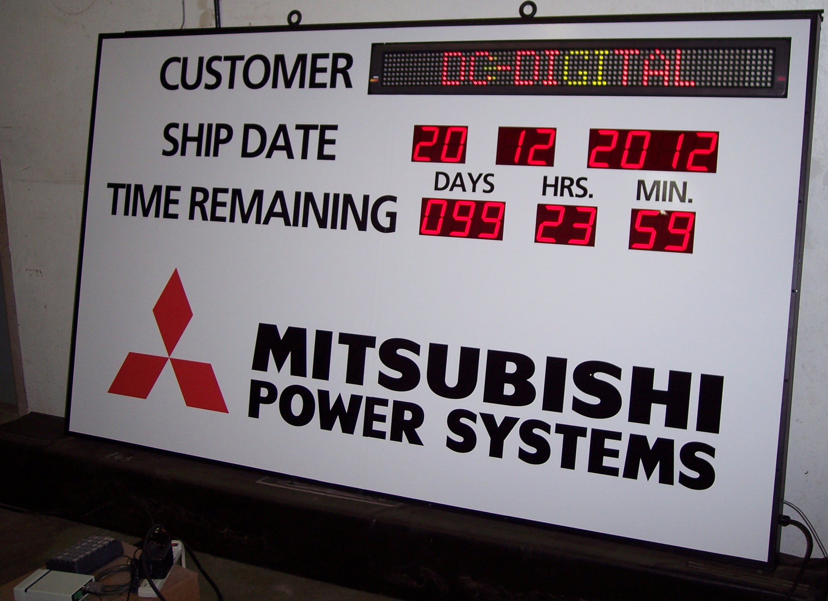 Mitsubishi power Ship Date Timers and message board