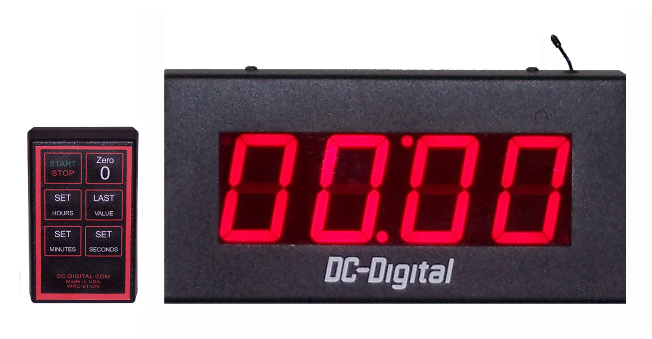 Looping digital countdown timer that counts back up after reaching zero